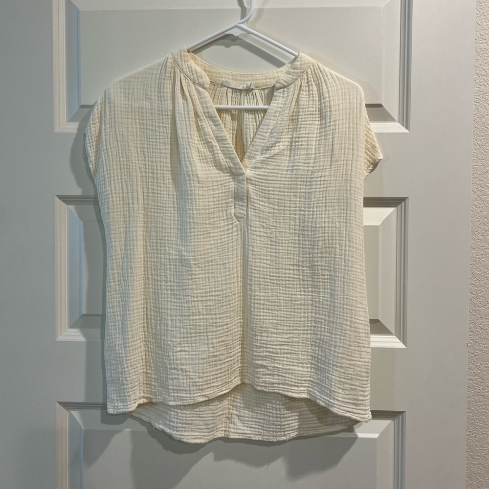 Lush 100% Cotton Cream Top